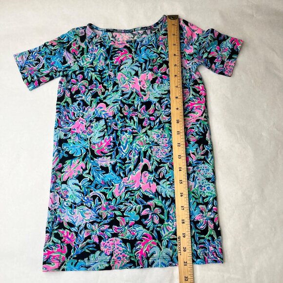 Lilly Pulitzer Mini Marlowe Dress Girls Size 4 Onyx Lets Get Wild Print - Picture 2 of 5
